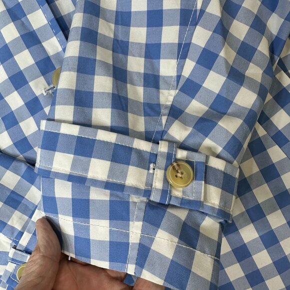 St Johns Bay Jacket Womens xxl 2xl Blue Gingham Checkered work suit jacket - Picture 6 of 12
